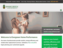 Tablet Screenshot of evergreenyourhome.com